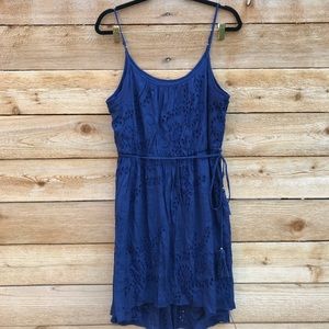 Navy eyelet dress